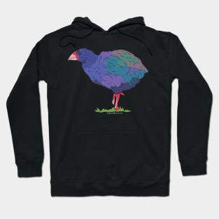 Hand Drawn New Zealand Takahe Bird Hoodie